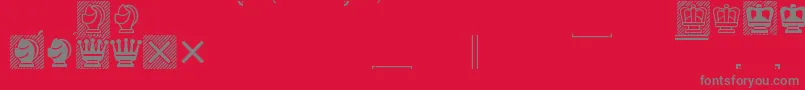 Mvalfont-Schriftart – Graue Schriften auf rotem Hintergrund