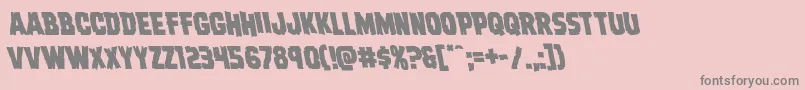 Dreadringerleft Font – Gray Fonts on Pink Background