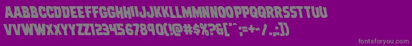 Dreadringerleft Font – Gray Fonts on Purple Background