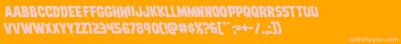 Dreadringerleft Font – Pink Fonts on Orange Background