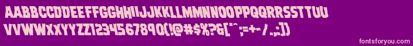 Dreadringerleft Font – Pink Fonts on Purple Background