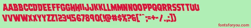 Dreadringerleft Font – Red Fonts on Green Background