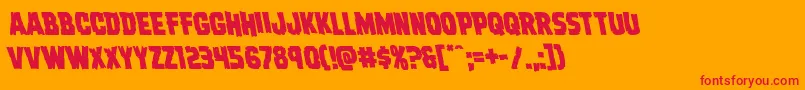 fuente Dreadringerleft – Fuentes Rojas Sobre Fondo Naranja