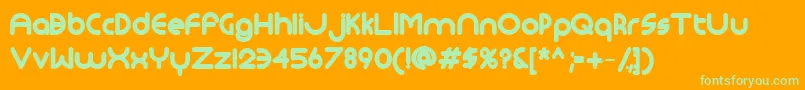 Monoglyceride Extrabold Font – Green Fonts on Orange Background