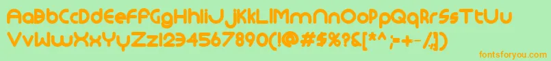 Monoglyceride Extrabold Font – Orange Fonts on Green Background