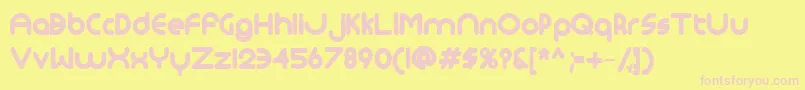 Monoglyceride Extrabold-Schriftart – Rosa Schriften auf gelbem Hintergrund