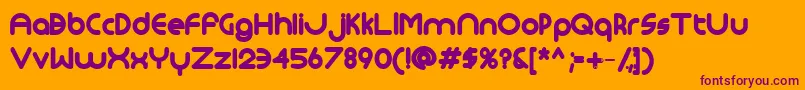 Monoglyceride Extrabold Font – Purple Fonts on Orange Background