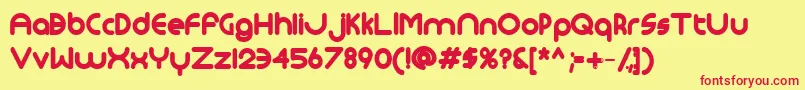 Monoglyceride Extrabold Font – Red Fonts on Yellow Background