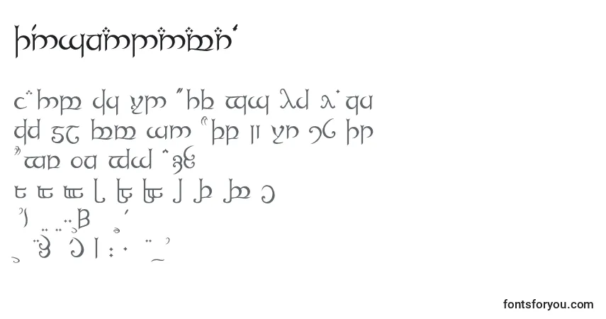 Schriftart Tengwandanamarie – Alphabet, Zahlen, spezielle Symbole