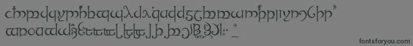 フォントTengwandanamarie – 黒い文字の灰色の背景