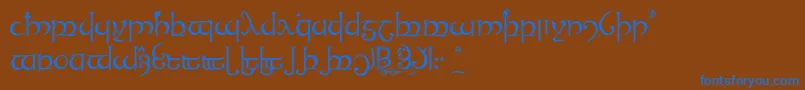 Tengwandanamarie Font – Blue Fonts on Brown Background