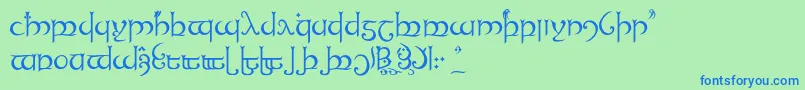 Tengwandanamarie Font – Blue Fonts on Green Background