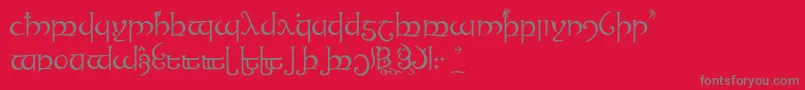 Tengwandanamarie Font – Gray Fonts on Red Background