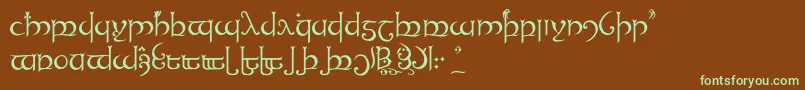 Шрифт Tengwandanamarie – зелёные шрифты на коричневом фоне