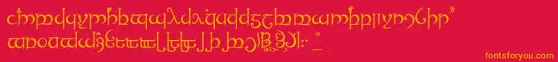Tengwandanamarie Font – Orange Fonts on Red Background