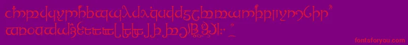 Tengwandanamarie Font – Red Fonts on Purple Background