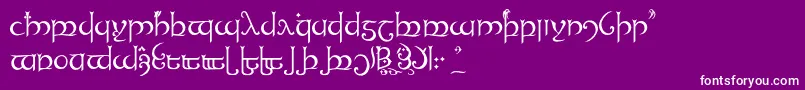 Tengwandanamarie Font – White Fonts on Purple Background