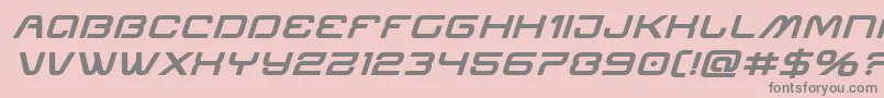 フォントMiraclemercuryboldexpandital – ピンクの背景に灰色の文字