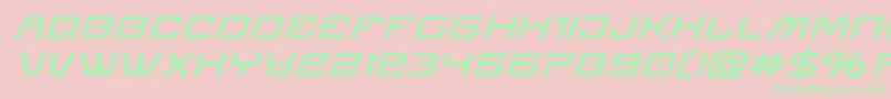 Miraclemercuryboldexpandital Font – Green Fonts on Pink Background