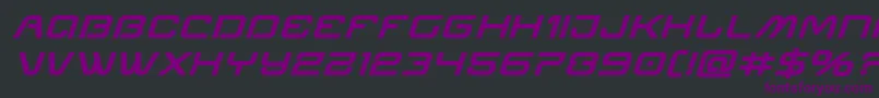 Miraclemercuryboldexpandital Font – Purple Fonts on Black Background