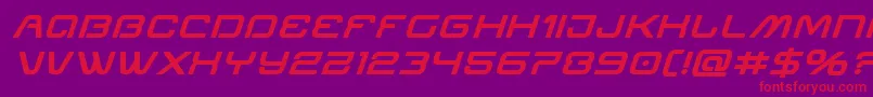 Miraclemercuryboldexpandital Font – Red Fonts on Purple Background