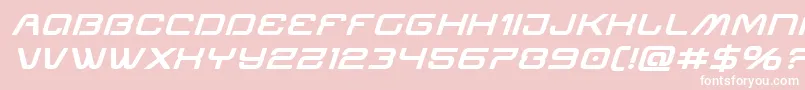 Miraclemercuryboldexpandital-Schriftart – Weiße Schriften auf rosa Hintergrund