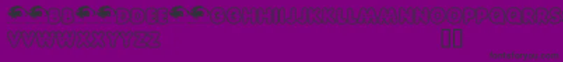 Quiltedtrial Font – Black Fonts on Purple Background