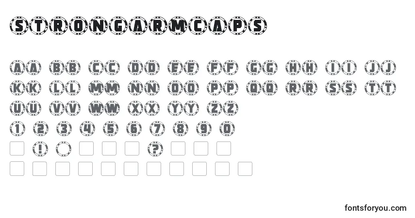 Шрифт StrongarmCaps – алфавит, цифры, специальные символы