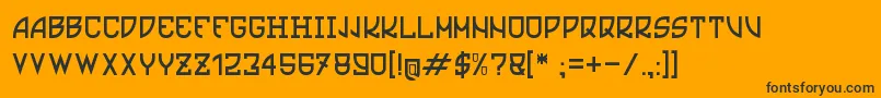 Fonte Ultras – fontes pretas em um fundo laranja