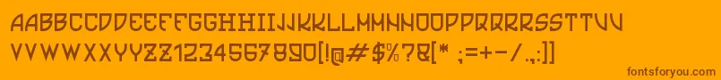 Шрифт Ultras – коричневые шрифты на оранжевом фоне