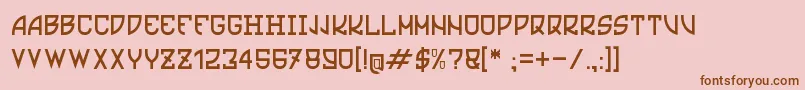 Czcionka Ultras – brązowe czcionki na różowym tle