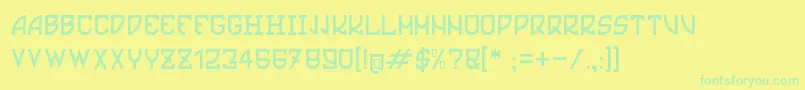 Czcionka Ultras – zielone czcionki na żółtym tle