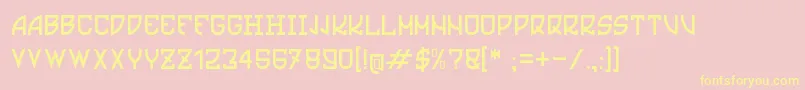 Ultras Font – Yellow Fonts on Pink Background