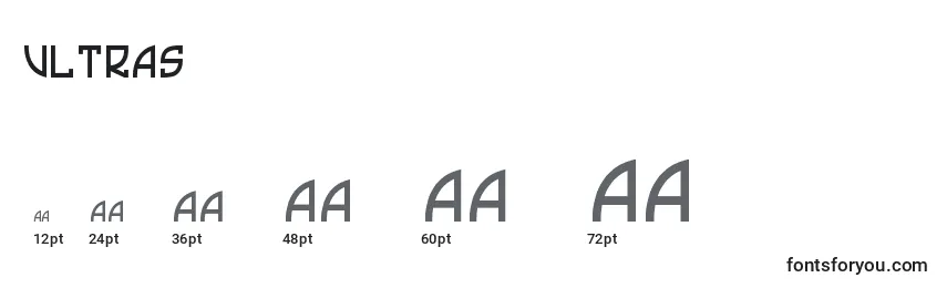 Ultras Font Sizes