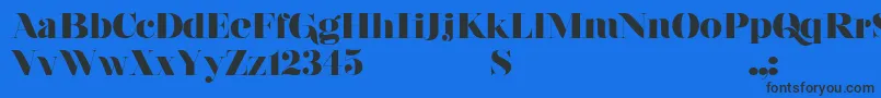 NouvelleVagueBlack Font – Black Fonts on Blue Background