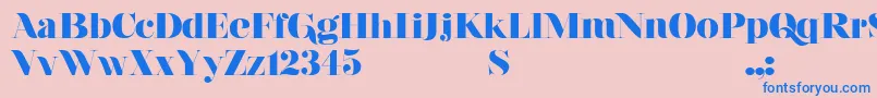 NouvelleVagueBlack Font – Blue Fonts on Pink Background