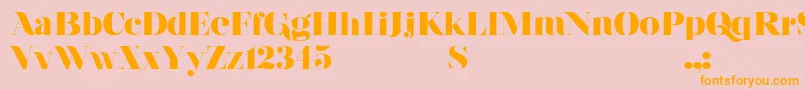 NouvelleVagueBlack Font – Orange Fonts on Pink Background