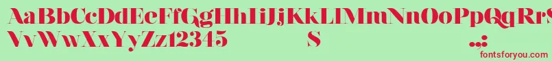 NouvelleVagueBlack Font – Red Fonts on Green Background