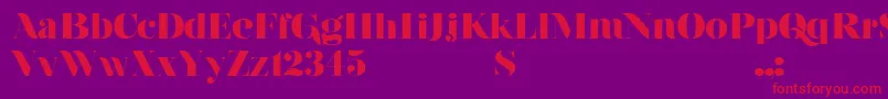 NouvelleVagueBlack Font – Red Fonts on Purple Background