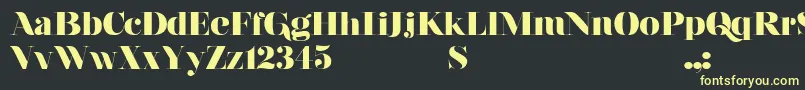 NouvelleVagueBlack Font – Yellow Fonts on Black Background