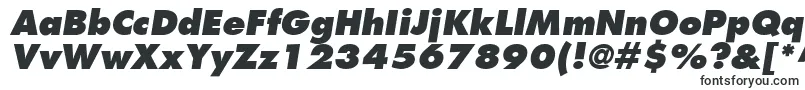 KudosBlackSsiExtraBoldItalic-fontti – erittäin leveät fontit