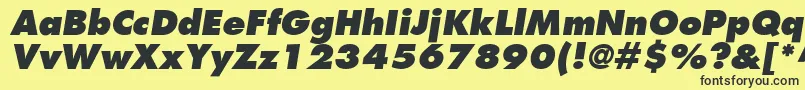 KudosBlackSsiExtraBoldItalic Font – Black Fonts on Yellow Background