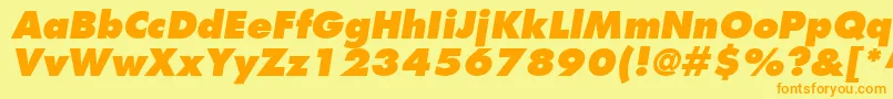 Подробнее о шрифте KudosBlackSsiExtraBoldItalic Шрифт KudosBlackSsiExtraBoldItalic – оранжевые шрифты на жёлтом фоне