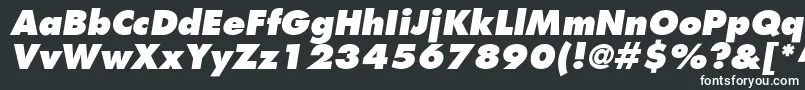Шрифт KudosBlackSsiExtraBoldItalic – белые шрифты