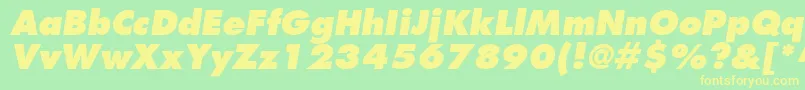 KudosBlackSsiExtraBoldItalic Font – Yellow Fonts on Green Background