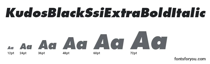 KudosBlackSsiExtraBoldItalic Font Sizes