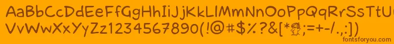Caricaturista Font – Brown Fonts on Orange Background