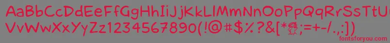 Caricaturista Font – Red Fonts on Gray Background