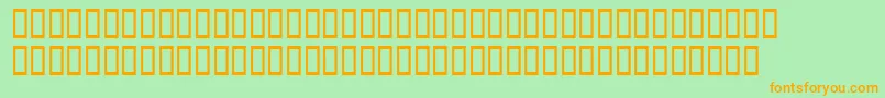 Doomed Font – Orange Fonts on Green Background