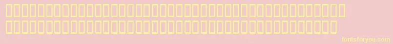 Doomed Font – Yellow Fonts on Pink Background